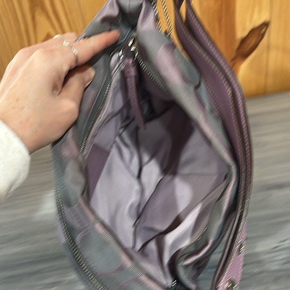 NWOT Coach Grey and Lavender Canvas Bag. - Picture 5 of 6